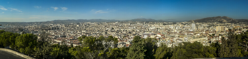 Fototapeta na wymiar Panoramic view of Marseille, France