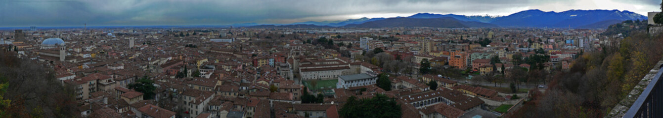 Fototapeta na wymiar Panoramic view of Brescia, Lombardy, Italy