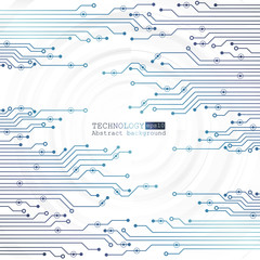 Vector circuit board illustration. Abstract technology