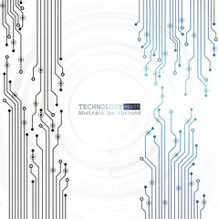 Vector circuit board illustration. Abstract technology