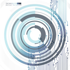 Vector circuit board illustration. Abstract technology