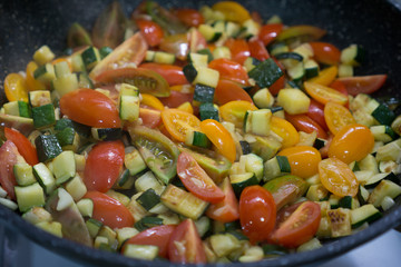 mixed vegetables cooking