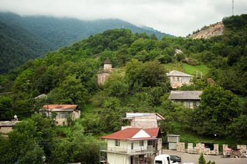 Fototapeta na wymiar Small village between the mountains in Armenia