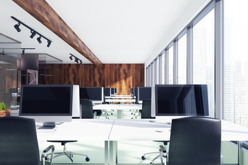 Nature friendly office interior close up