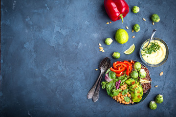 Bowl with healthy salad