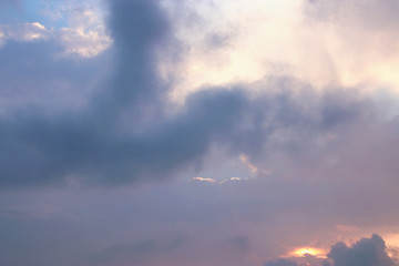 image of sunrise sky with clouds