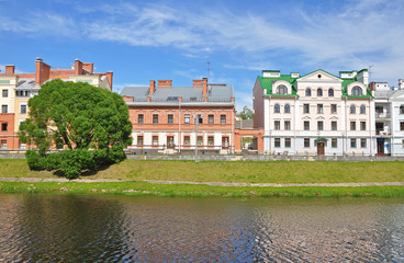 Fototapeta premium Embankment of the river in Pskov