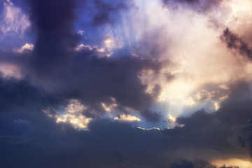 Fototapeta na wymiar image of sunrise sky with clouds