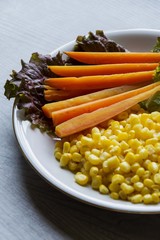 corn with carrots