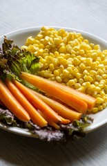 corn with carrots