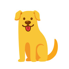 Golden retriever cartoon illustration.