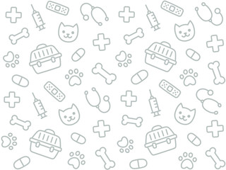 Vet seamless pattern