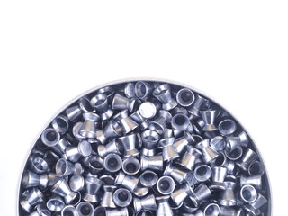 airgun bullets on a white background