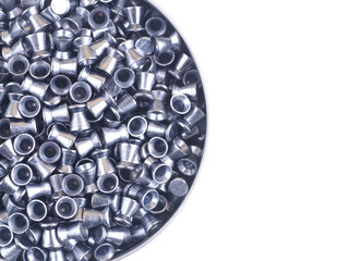 airgun bullets on a white background
