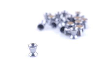 airgun bullets on a white background