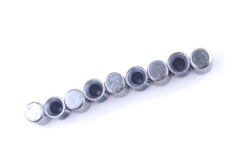 airgun bullets on a white background