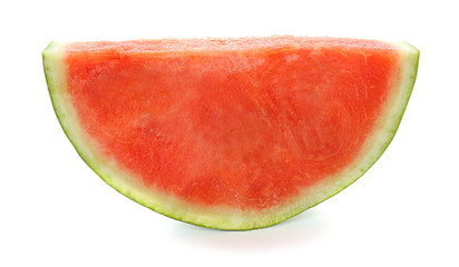 Sliced ripe watermelon on white background