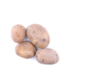 Fototapeta premium potatoes on a white background