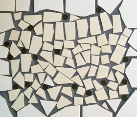 Fototapeta na wymiar Abstract broken tile decor.