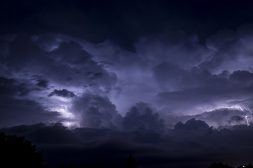 Lightning in the sky of Rome