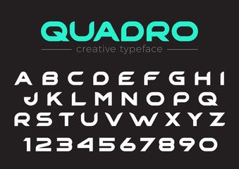 Fototapeta Design vector linear Font Title Header Lettering Logo Monogram obraz