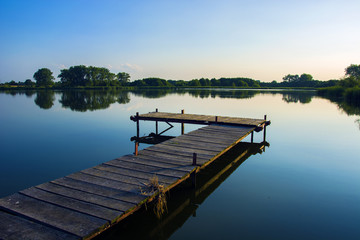 Fototapeta premium Wooden pier on the lake