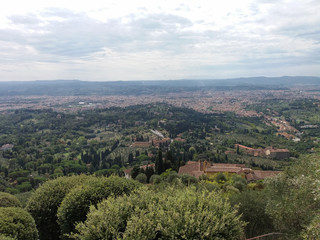 Fototapeta na wymiar View of the city of Fiesole
