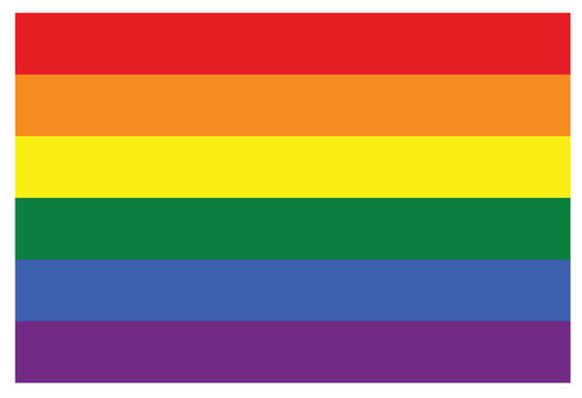 LGBT gay rainbow symbol flag. Homosexual pride banner illustration.