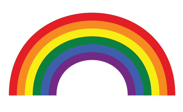 LGBT gay rainbow symbol. Homosexual pride banner illustration.