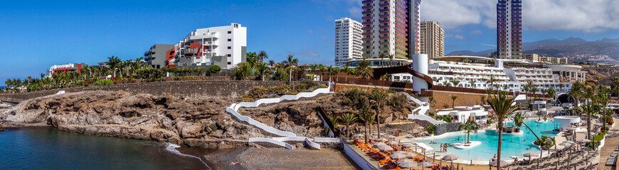 Hotellandschaft an der Costa Adeje auf der Kanareninsel Teneriffa