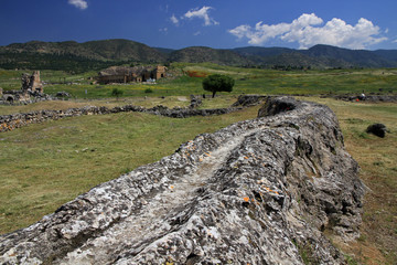 Hierapolis, The Theatre and ruins of ancient city in Anatolia, Turkey