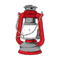 old lantern. Vector illustration