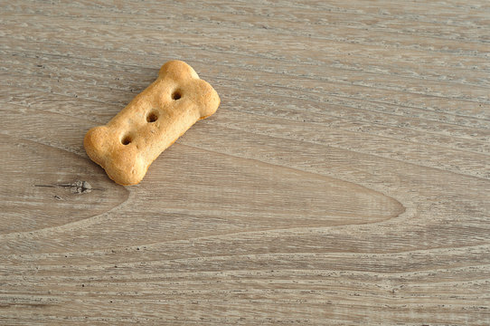 A single dog biscuits