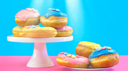 Pop Art Colourful Donuts and Bakery Goodies