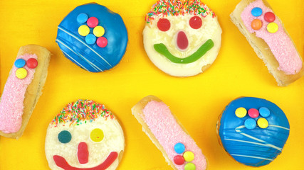 Fototapeta na wymiar Pop Art Colourful Bakery Goodies