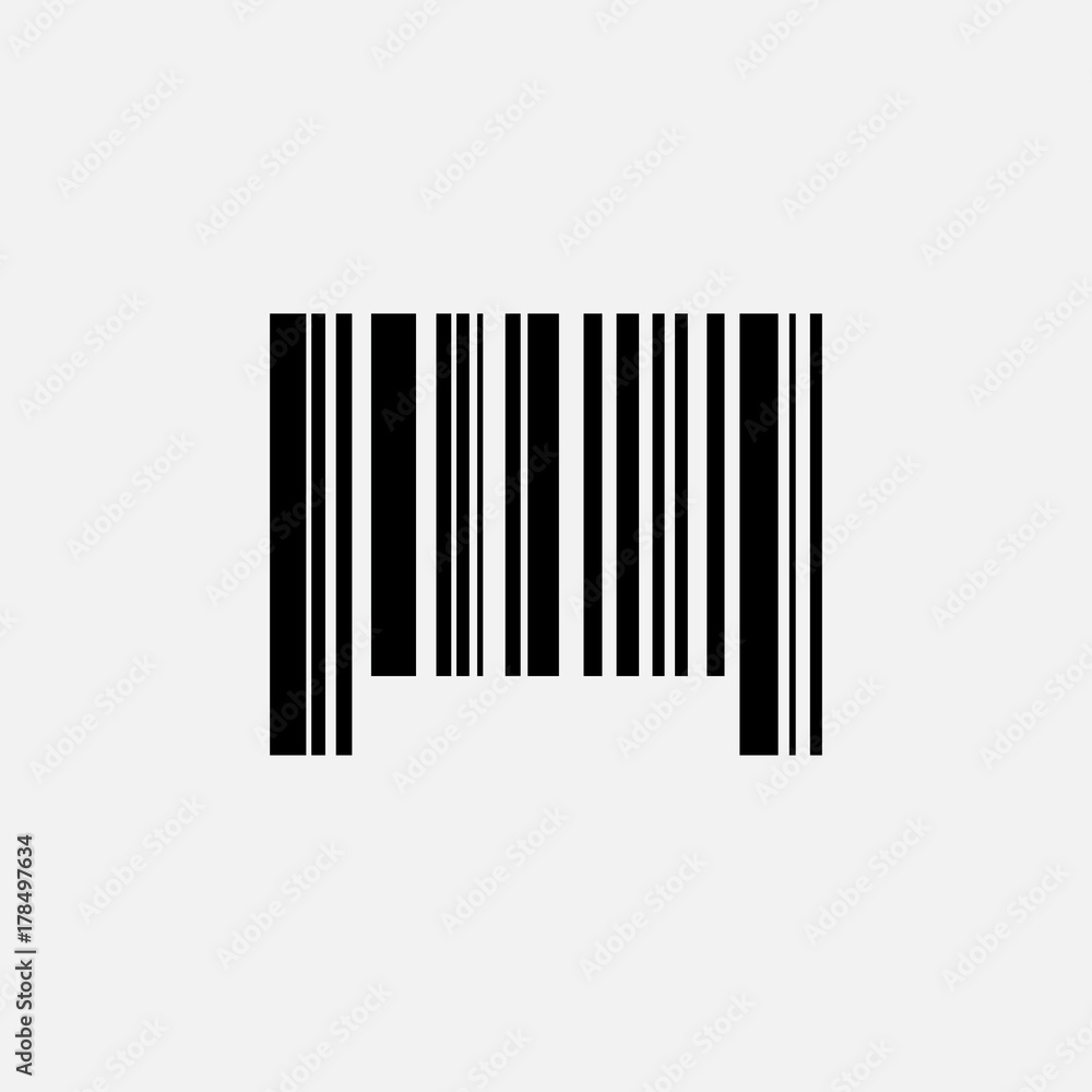 Poster sample bar code for scanning icon vector illustration