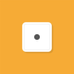 TV socket illustration in flat style. Vector