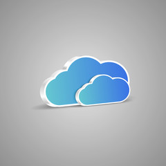 eps 10 vector storage cloud icon sign isolated. Digital memory store device symbol. Computer, laptop, mobile, phone, notebook, tablet, smartphone gadgets memory depository. Graphic design clip art