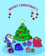 Fototapeta na wymiar Merry Christmas card