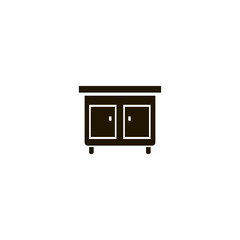 Nightstand icon. flat design