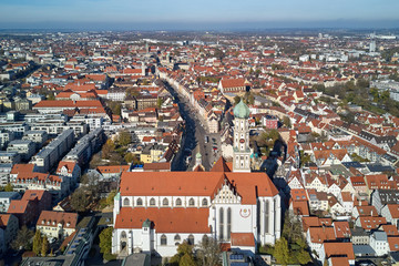 Augsburg mit der Basilika St. Ulrich und Afra