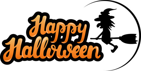 Hand lettering "Happy Halloween"