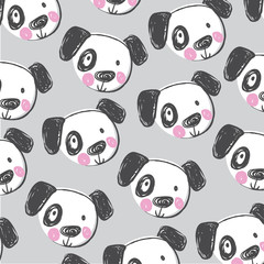 cute animal pattern vector illustration