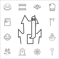 GHOST CASTLE ICON. Set of Halloween icons