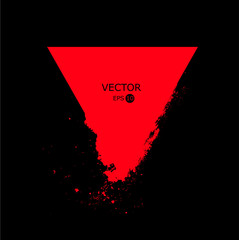 Abstract black explosion. Geometric background. Vector illustration