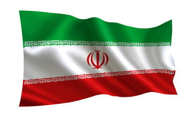 Iran flag. A series of flags of the world. 