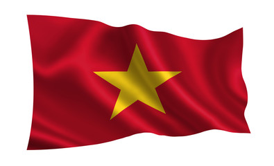 Vietnam flag. A series of 