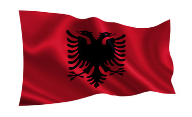 Albania flag. A series of 