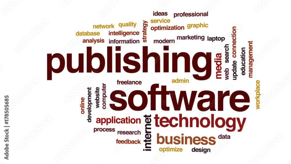 Poster publishing software animated word cloud, text design animation.