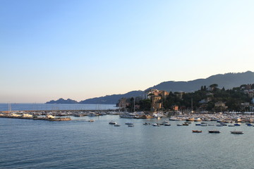 Fototapeta na wymiar Rapallo Harbor - Italy